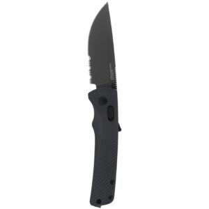 sog flash at partially serrated 3.45" folding pocket knife (urban grey)