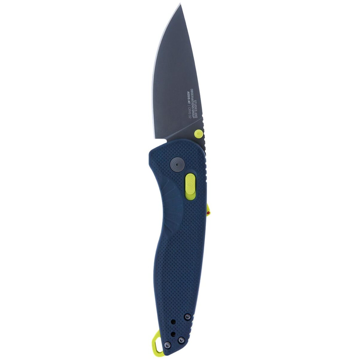 sog aegis at 3.13" folding pocket knife (indigo & acid)