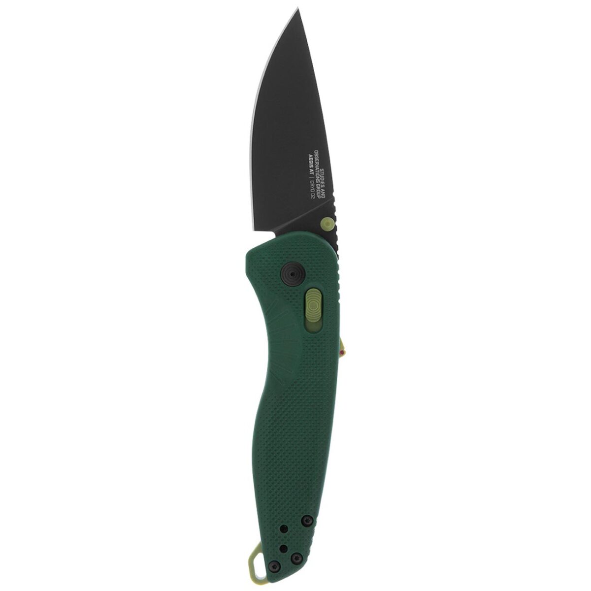 sog aegis at 3.13" folding pocket knife (forest & moss)