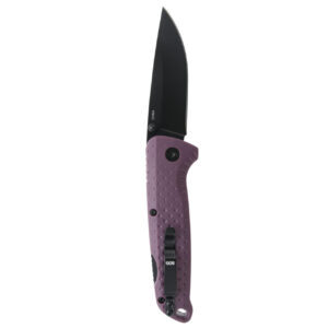 sog adventurer lb 3" folding pocket knife (dusk purple + black)