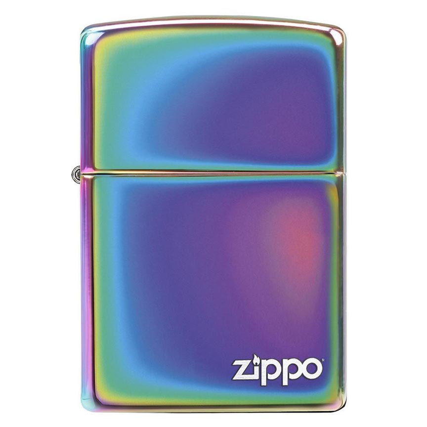 zippo windproof lighter spectrum finish with logo