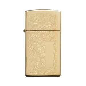 zippo slim brass venetian