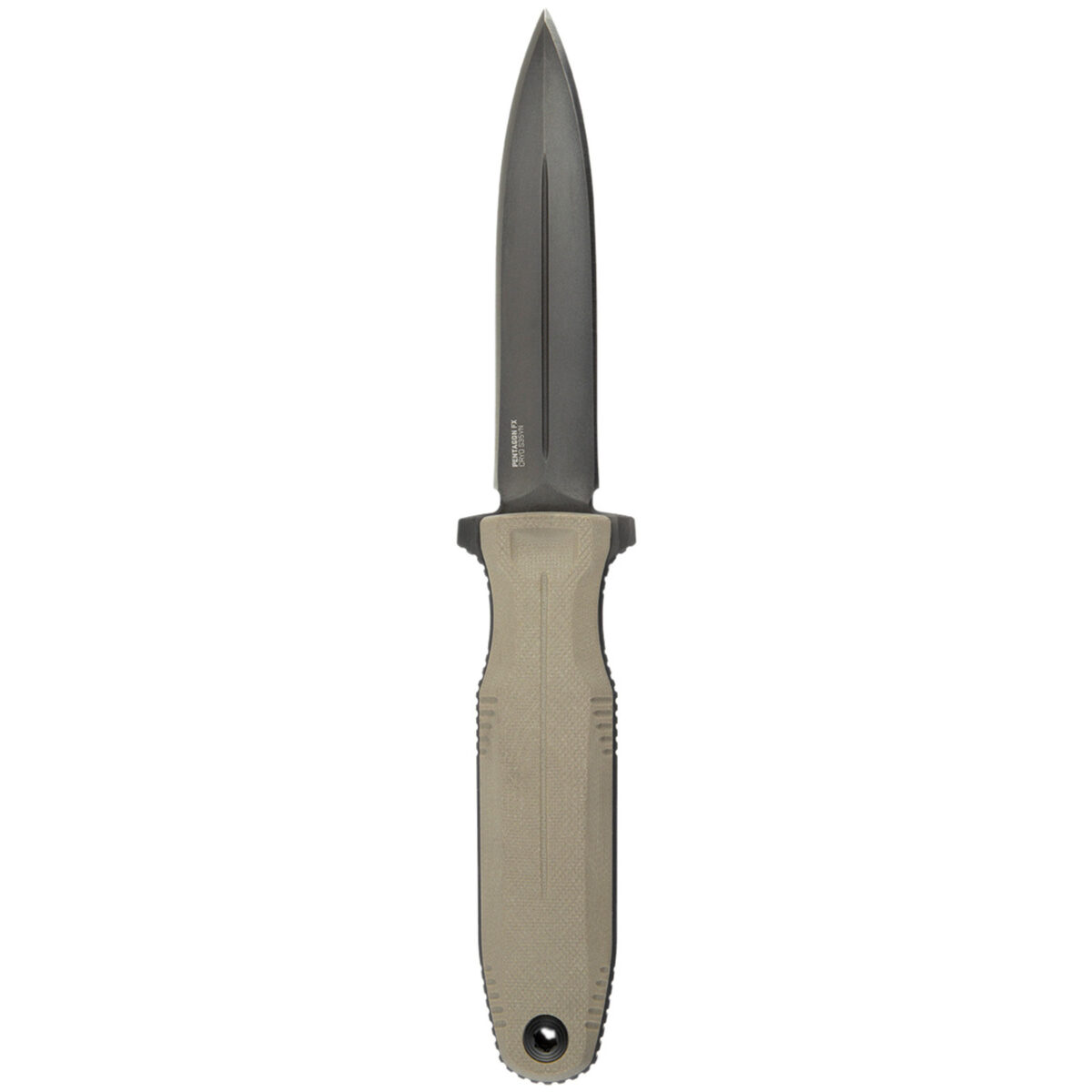 sog pentagon fx 4.7" fixed blade knife (fde)