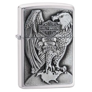 zippo – zippo windproof lighter harley davidson eagle wings live the legend
