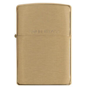 zippo windproof lighter brushed brass finish classic case