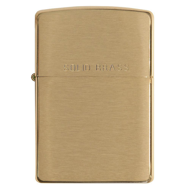 zippo windproof lighter brushed brass finish classic case