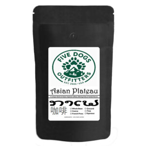 five dogs outfitters asian blend espresso coffee medium roasted 10 oz five dogs outfitters asian blend espresso coffee medium roasted 10 oz