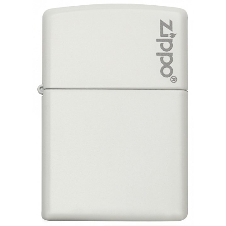 zippo windproof lighter classic white matte with logo