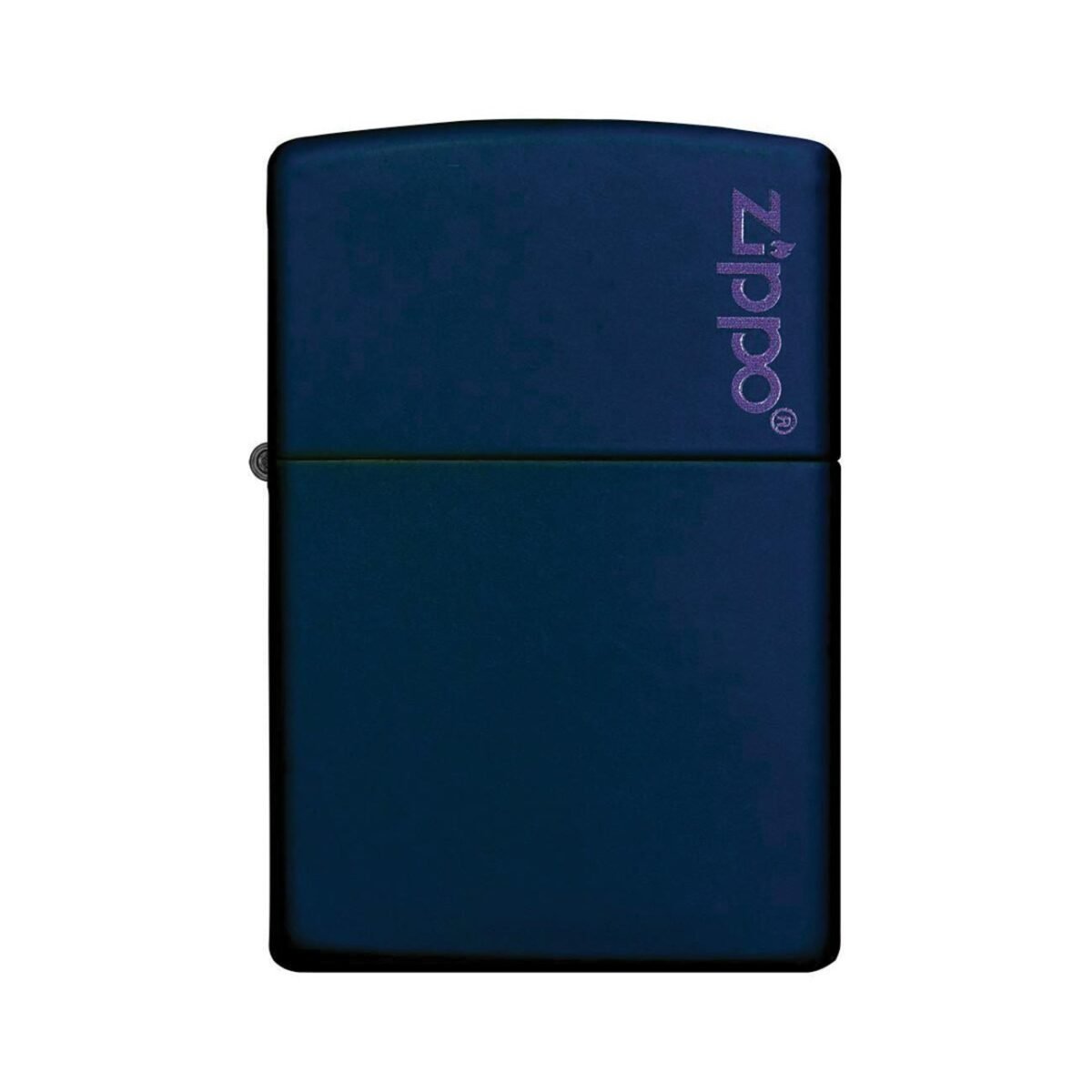 zippo windproof lighter navy matte with zippo logo