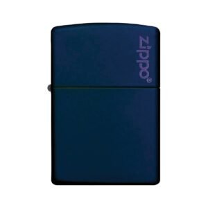 zippo windproof lighter navy matte with zippo logo zippo windproof lighter navy matte with zippo logo