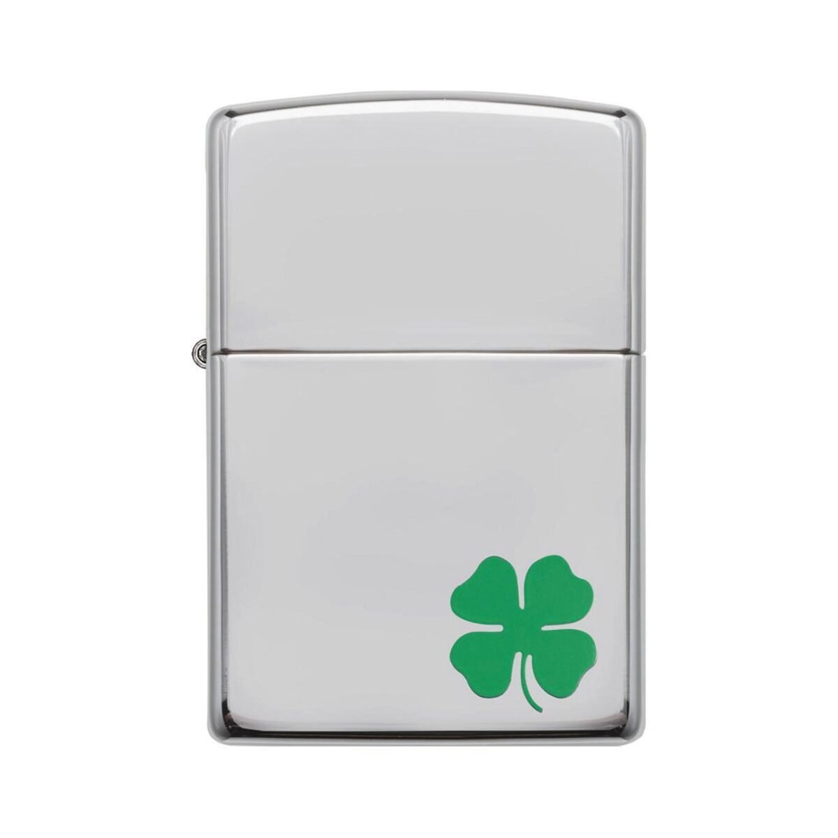 zippo windproof lighter – a bit o' luck clover high polish chrome
