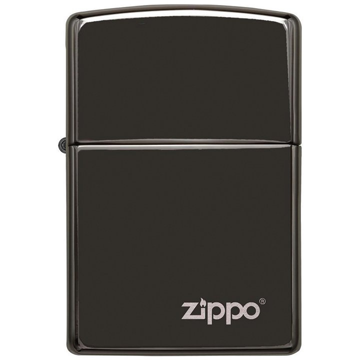 zippo windproof lighter ebony finish with zippo logo