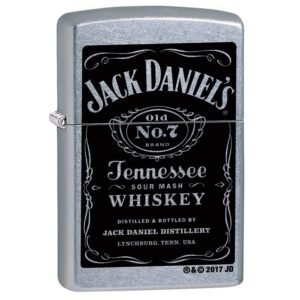 zippo windproof lighter jack daniel's label street chrome finish
