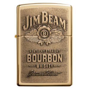 zippo windproof lighter jim beam brass emblem zippo windproof lighter jim beam brass emblem