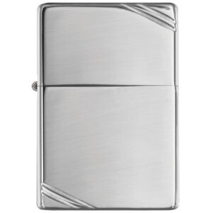 zippo windproof lighter – vintage high polish chrome with slashes