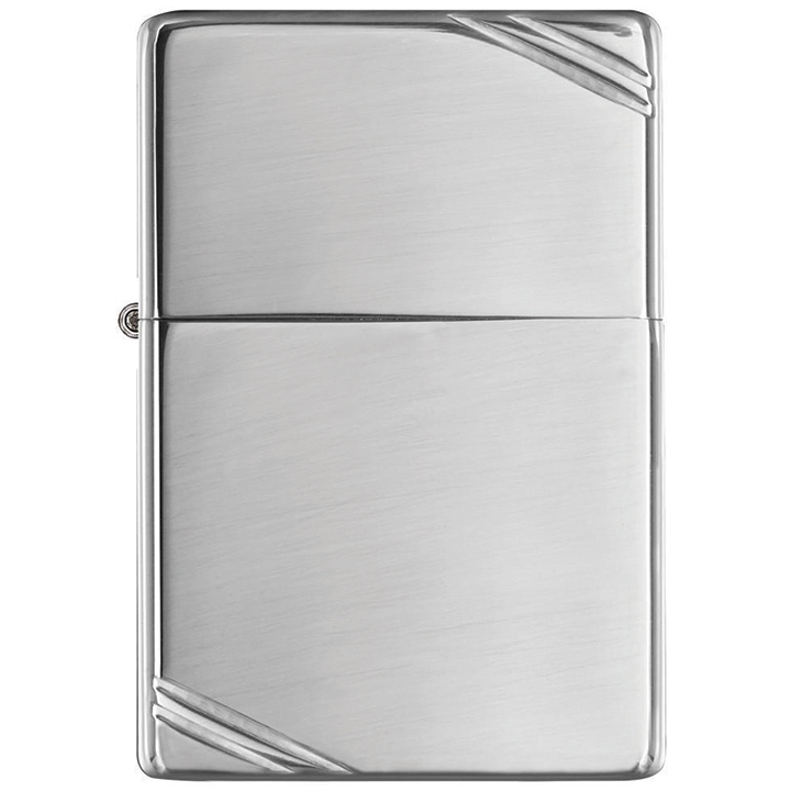 zippo windproof lighter – vintage high polish chrome with slashes