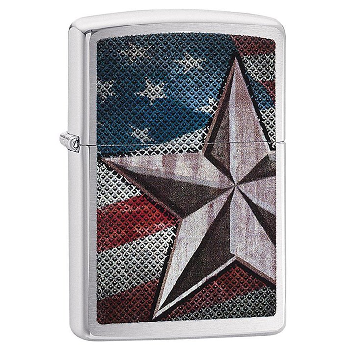 zippo windproof lighter american flag retro star design