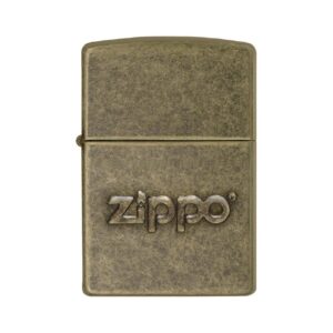 zippo windproof lighter antique brass finish