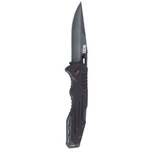 sog – sog salute clip point folding knife with g10 grips