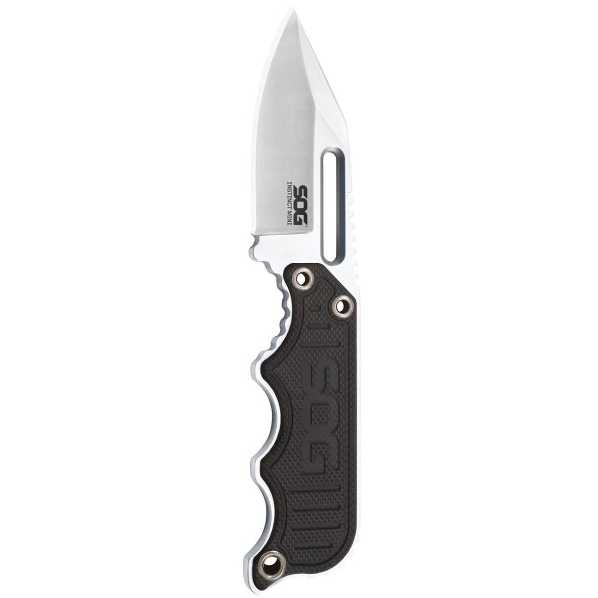 sog instinct mini knife g10 handle satin