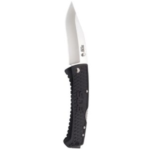 sog traction folding knife 3.5" clip point plain blade