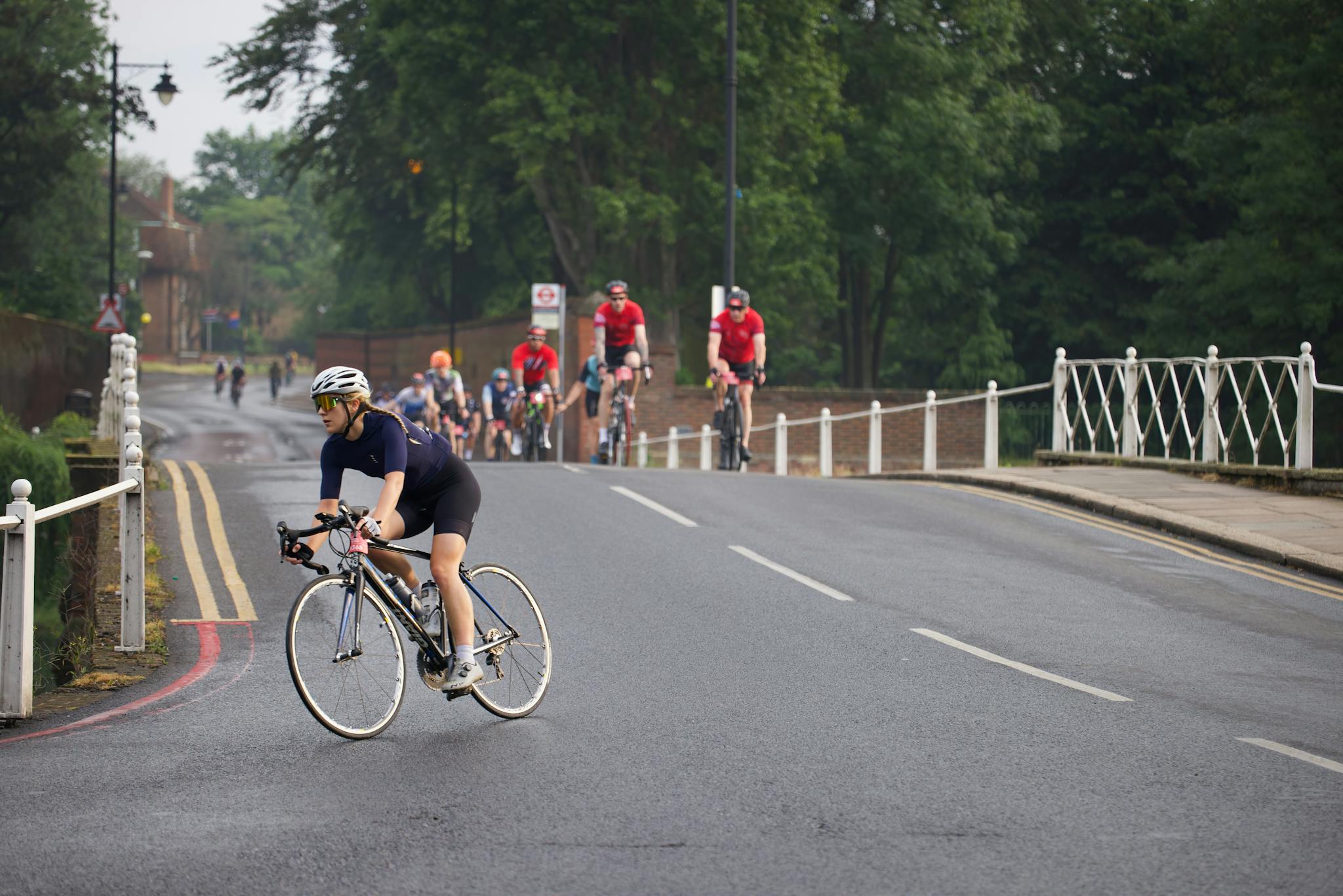 Group Of Cyclists Engaged In A Charity