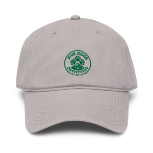 five dogs embroidered garment washed baseball cap
