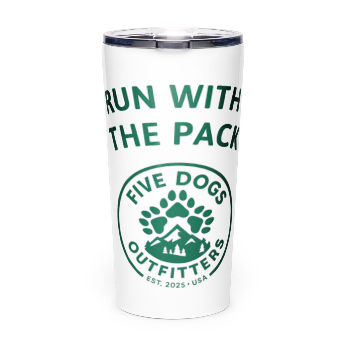run with the pack tapered stainless steel tumbler