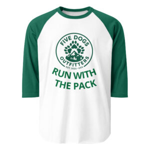 run with the pack 3/4 sleeve raglan shirt