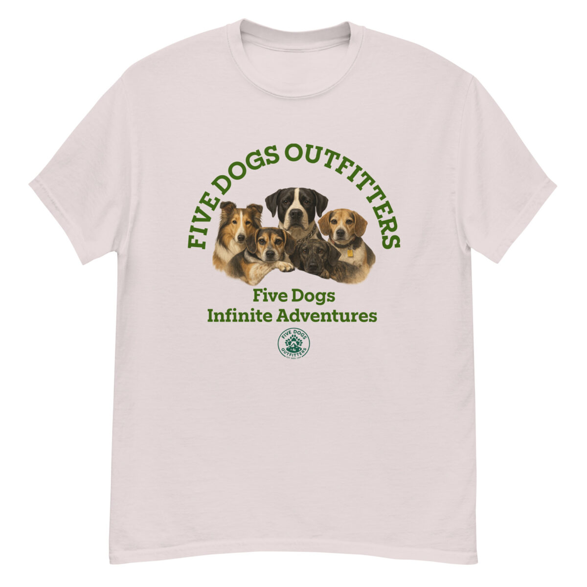 five dogs unisex classic tee