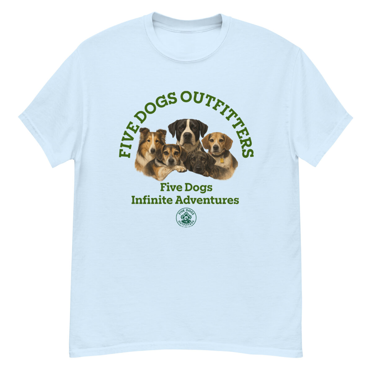 five dogs unisex classic tee