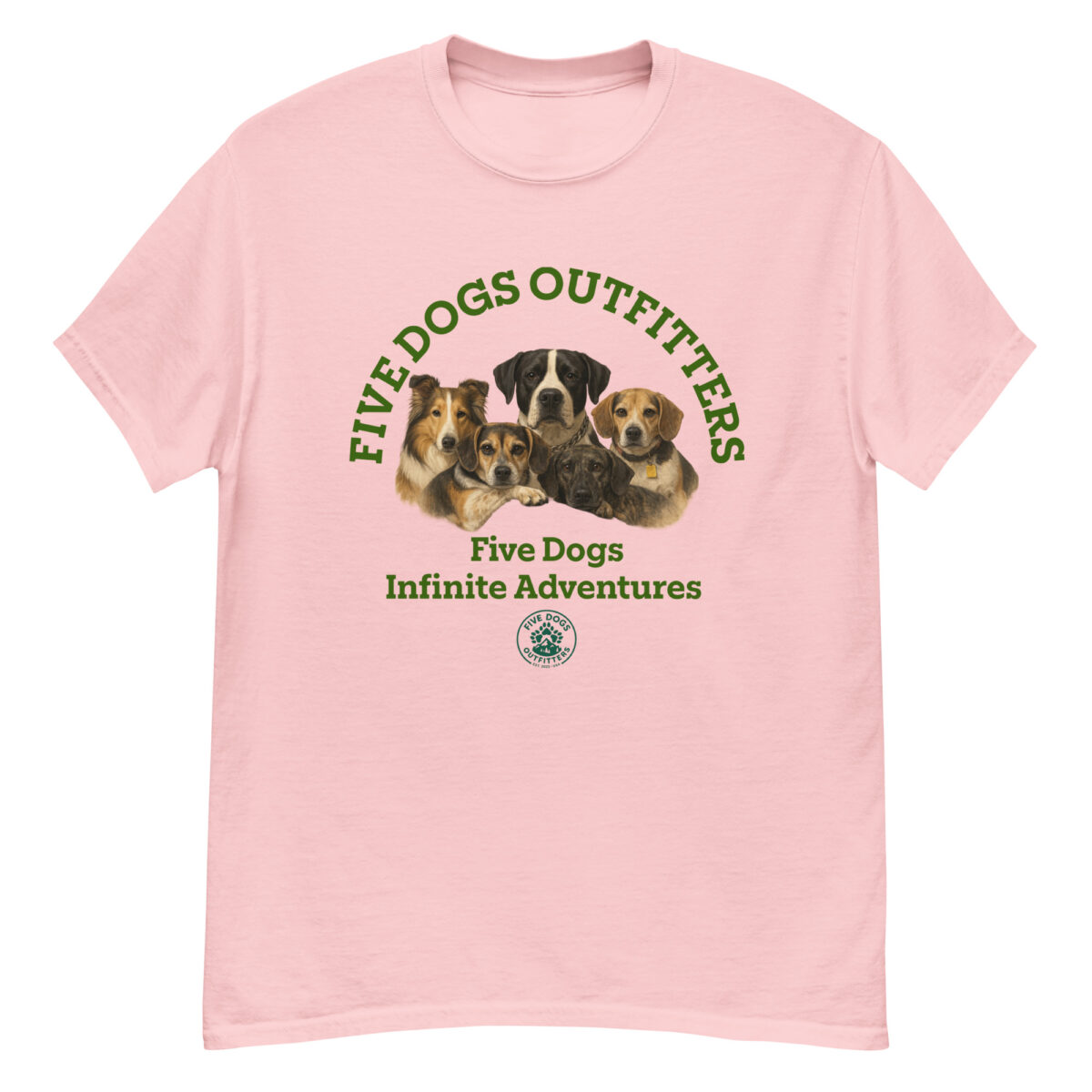 five dogs unisex classic tee