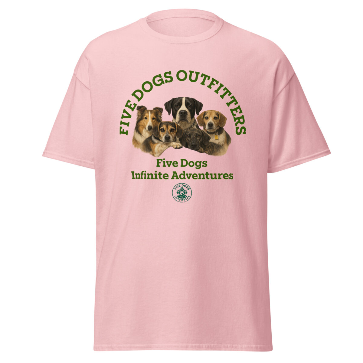 five dogs unisex classic tee