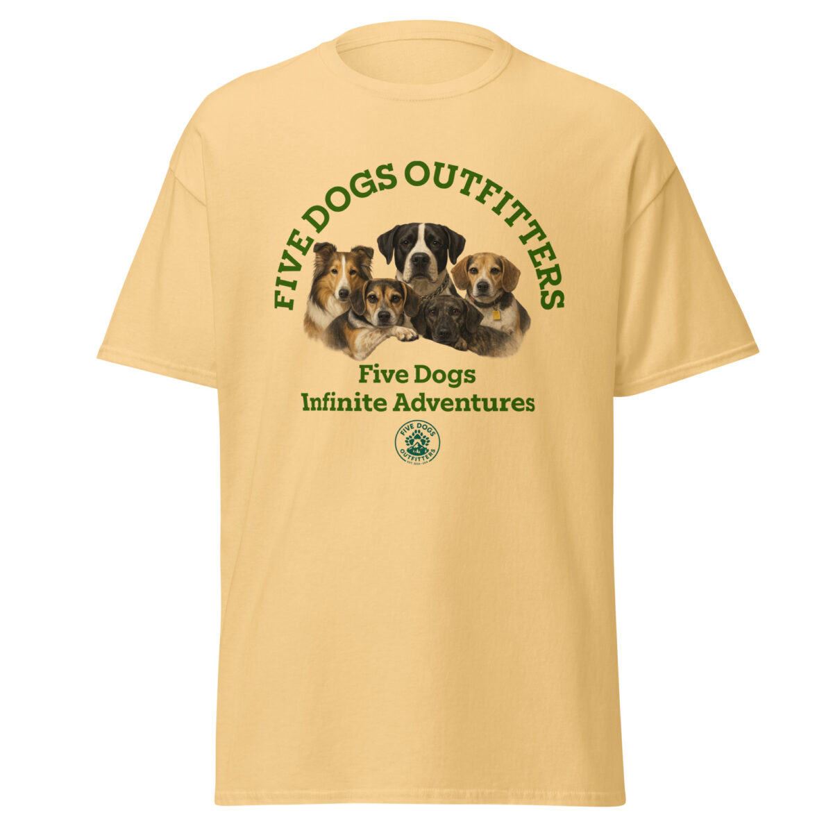 five dogs unisex classic tee