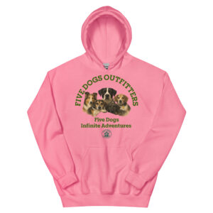 five dogs unisex hoodie