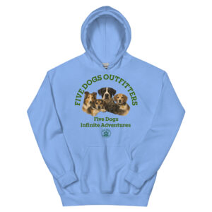 five dogs unisex hoodie