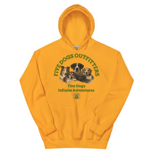 five dogs unisex hoodie