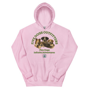 five dogs unisex hoodie