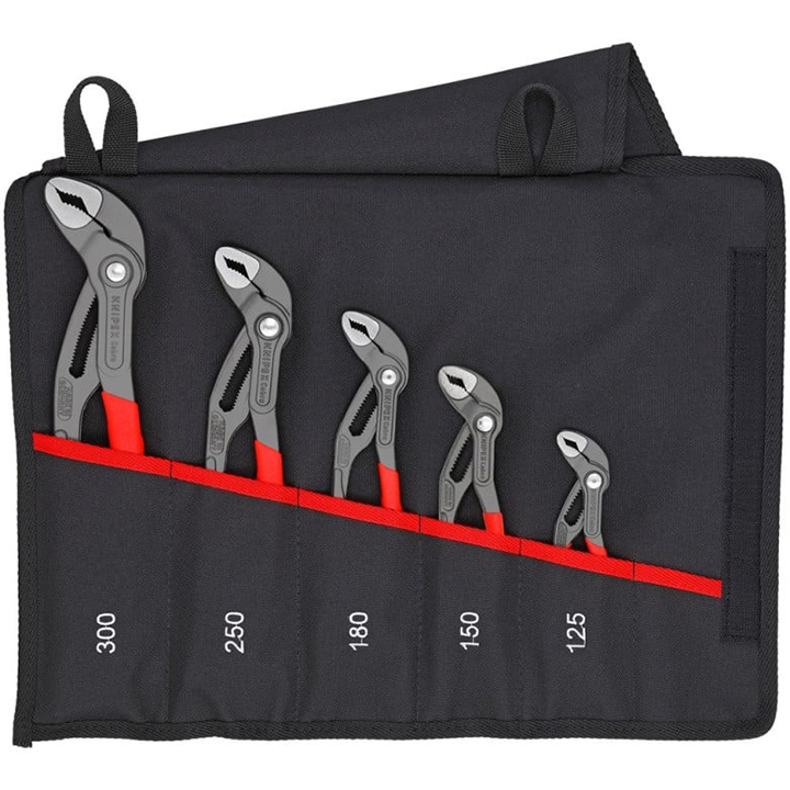 knipex 5 pc pliers cobra set in tool roll