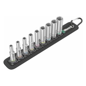 wera – wera metric 1/4" drive deep socket set (9 piece)