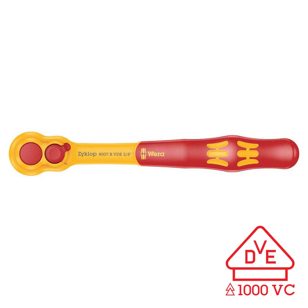 wera 3/8” drive slim vde insulated ratchet with switch lever