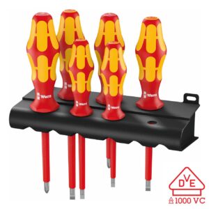 wera – wera vde insulated screwdriver set with rack (6 piece)
