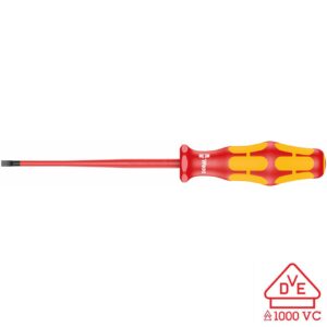wera vde insulated screwdriver slotted 3.5 x 100mm