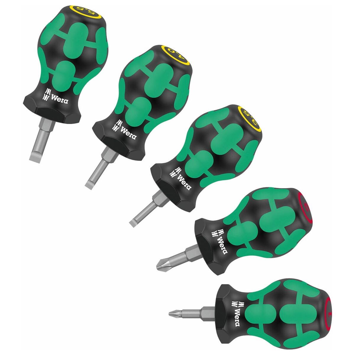 wera – wera phillips & slotted stubby/carburetor screwdriver set (5 piece)