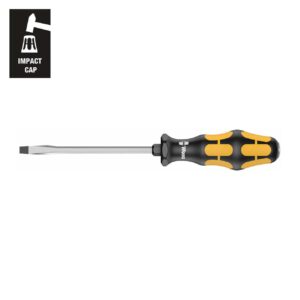 wera – wera chiseldriver screwdriver: slotted 9.0 x 150mm (with impact cap)