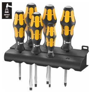 wera – wera chiseldriver screwdriver set with rack (6 piece)