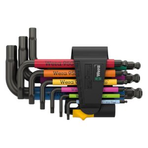 wera – wera sae blacklaser short hex plus l key multicolor set (9 piece set)