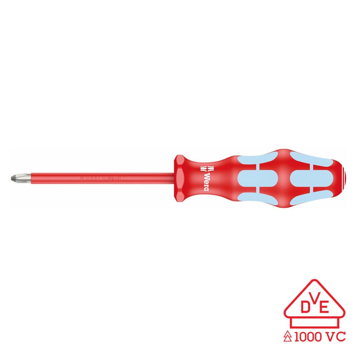 wera – wera vde insulated stainless steel screwdriver: phillips ph #2 x 105mm (with lasertip)