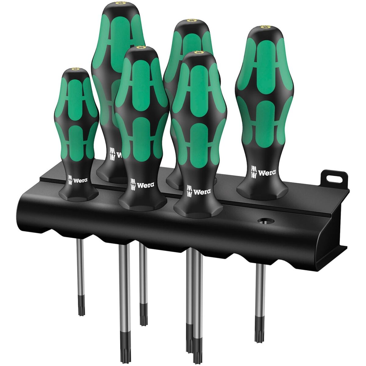 wera – wera torx screwdriver set with hold function and rack (6 piece set)
