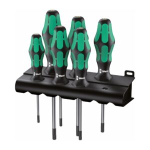 wera – wera torx screwdriver set with rack (6 piece set)